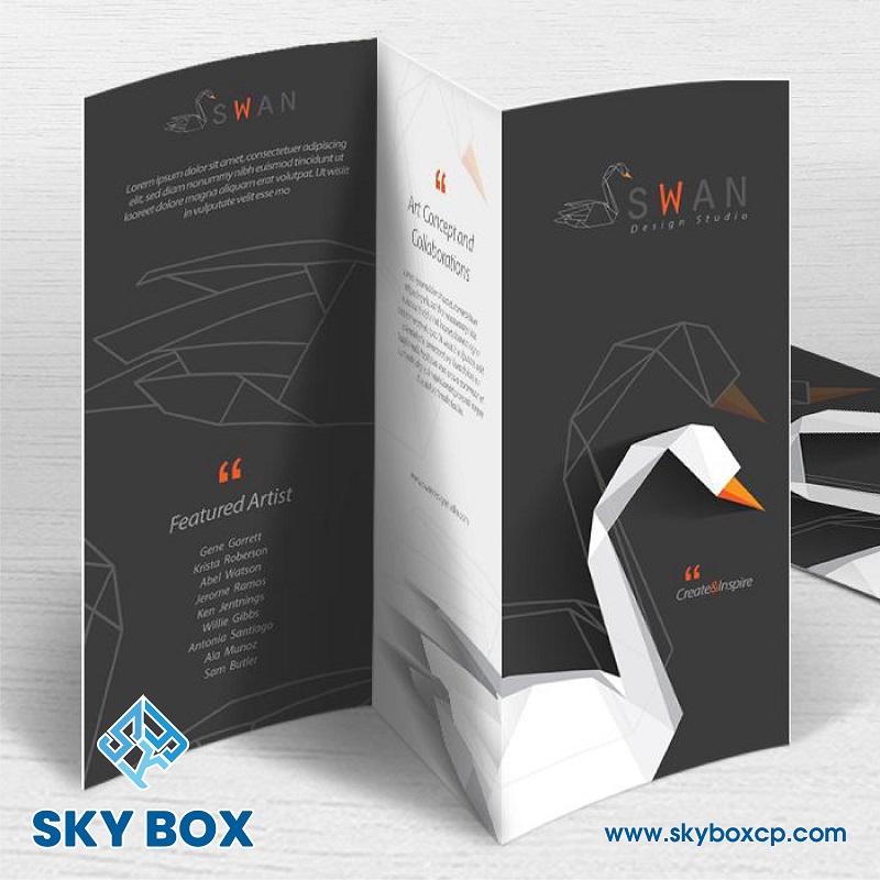 dịch vụ thiết kế in ấn brochure tại Sky box