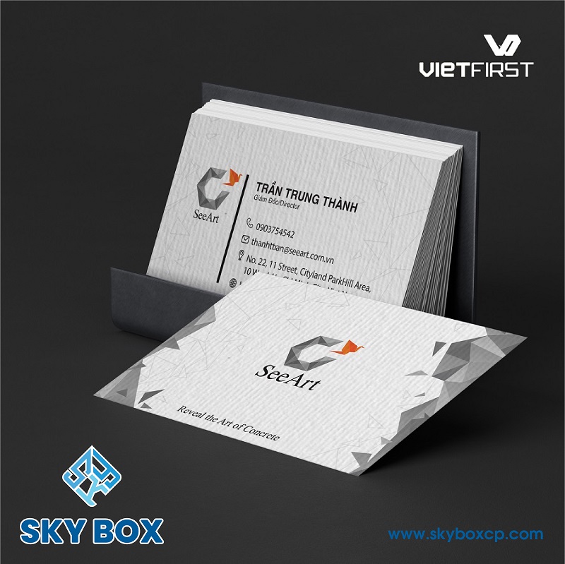 Mẫu thiết kế name card đẹp được thiết kế tại Sky Box 